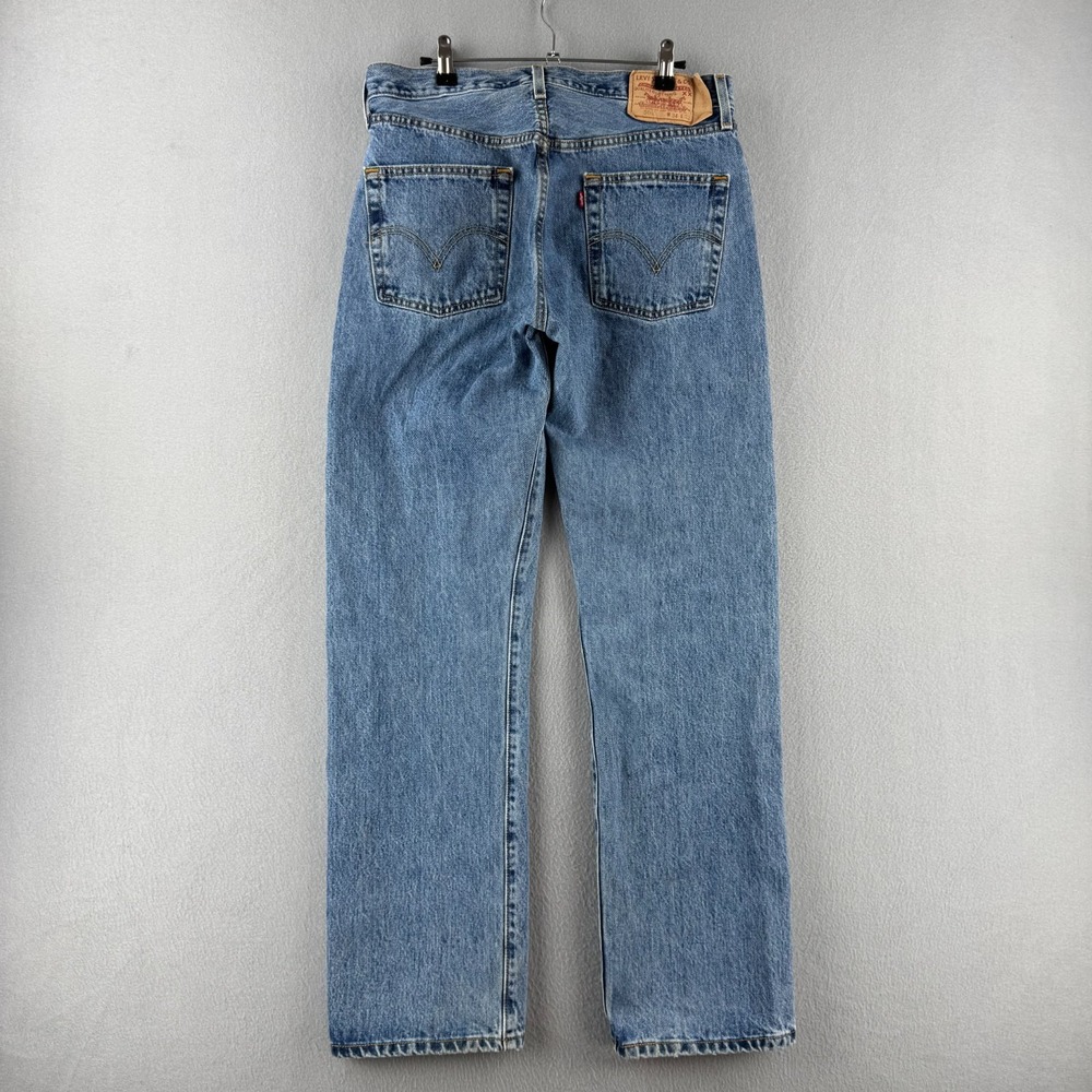 Vintage Levis Jeans Mens 34x32 (Fits 31x32) Blue Denim 501 Straight Y2K 2005